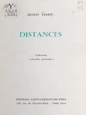 cover image of Distances